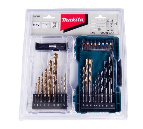 mAKITA E-07032 27-delars borr- och momentbitsats