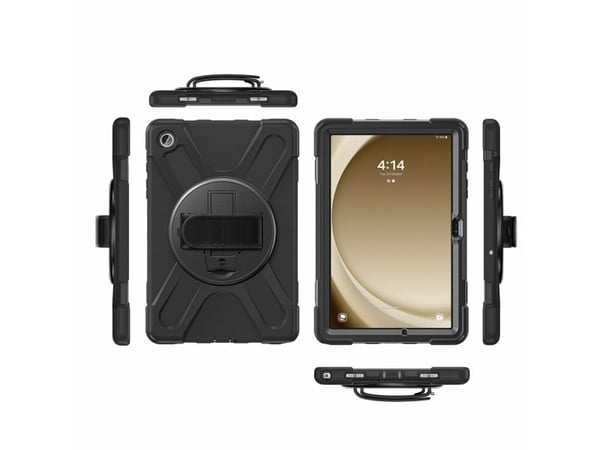 4smarts - Beskyttelsesboks for nettbrett - robust - gummi, polykarbonat (PC), termoplast-polyuretan (TPU) - svart - for Samsung Galaxy Tab S7, Tab ...
