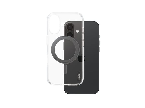 CARE by PanzerGlass - Baksidedeksel for mobiltelefon - med stativ - MagSafe-samsvar - termoplast-polyuretan (TPU), polykarbonat (PC), aluminiumsleg...