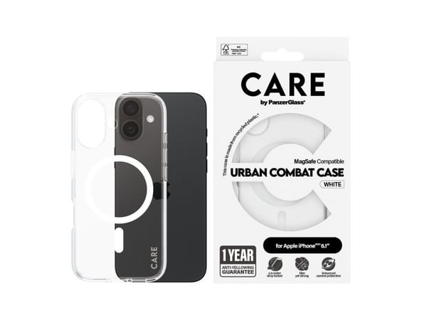 CARE by PanzerGlass Urban Combat - Baksidedeksel for mobiltelefon - MagSafe-samsvar - termoplast-polyuretan (TPU), polykarbonat (PC), oleofobisk be...
