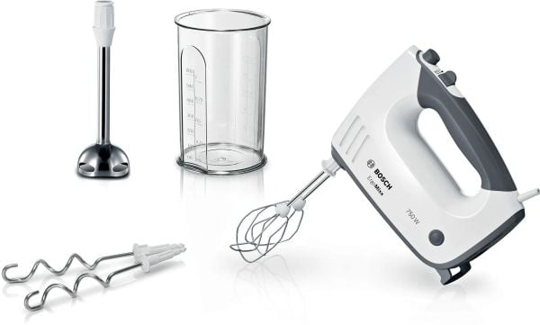 Bosch ErgoMixx MFQ37470 - Håndmikser/håndblender - 750 W - hvit/grå