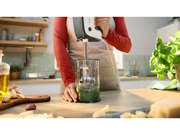 Bosch ErgoMixx MFQ37470 - Håndmikser/håndblender - 750 W - hvit/grå