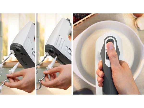 Bosch ErgoMixx MFQ37470 - Håndmikser/håndblender - 750 W - hvit/grå