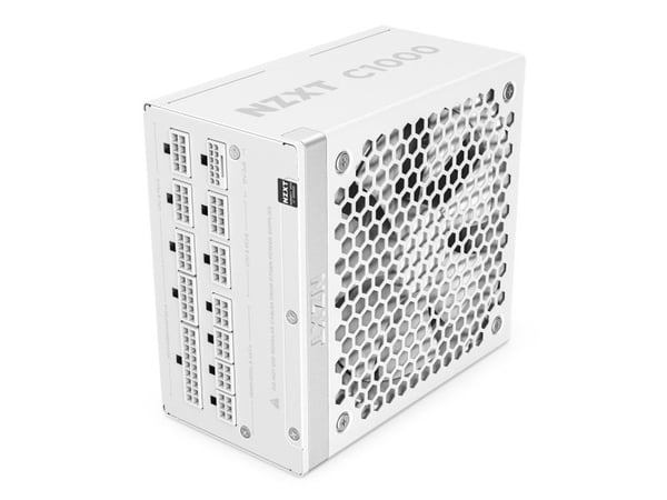 NZXT C-Series C1000 - Strømforsyning (intern) - ATX12V 3.1/ EPS12V 2.92 - 80 PLUS Gold - AC 100-240 V - 1000 watt - aktiv PFC - Europa - matt hvit