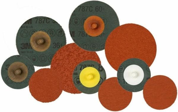 3M 7100100982, Slipehjul, Aluminium, Rustfritt stål, Svart, Rød, Rund, 5,08 cm, 1 stykker