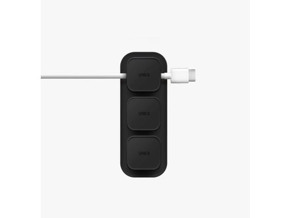 UNIQ Pod Mag magneettinen kaapelinjärjestäjä + jalusta tummanharmaa/hiilenharmaa tummanharmaa