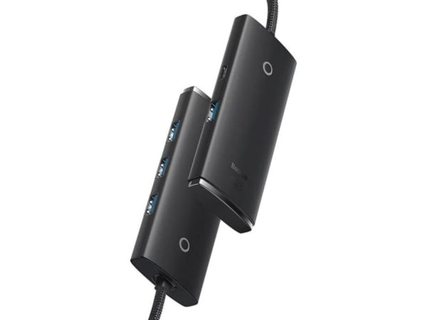 HUB USB Baseus Lite -sarja 1 x USB-C + 4 x USB-A 3.0 (WKQX030401)