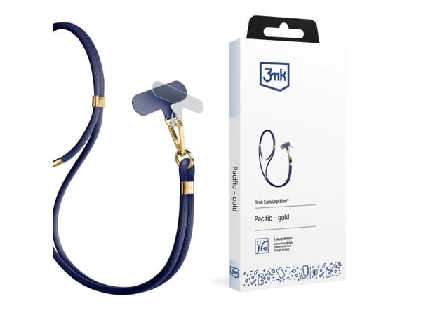 3MK EasyClip Elite, Mobiltelefon, Nylon, Zink, Blå, Gull, Hengende boks