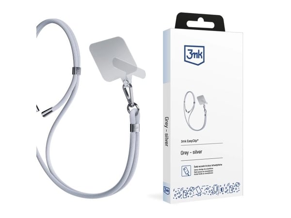 Smycz do puhelin - 3mk EasyClip - szara