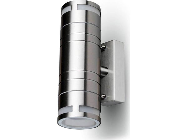 V-TAC tak-/vegglampe, veggmontert GU10 stålholder, 2 posisjoner, IP44