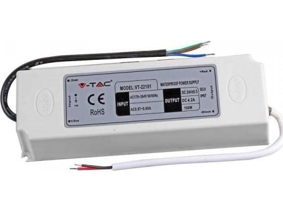 V-tac 100W strømforsyning 24V, IP65