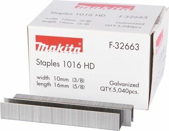 Makita 1016 HD - Staples - 5040 deler - lengde: 16 mm - bredde: 10 mm - for Makita DST221