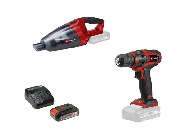 Einhell TC-CD 18/35+TE-VC 18 (1x2.5Ah) 4326596 Työkalusarja Akkulaitteet