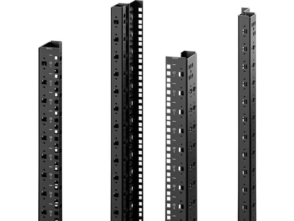 Rittal 5302.152, Rackskinne, Sort, Stål, VX IT, 48,3 cm (19"), 2,5 mm