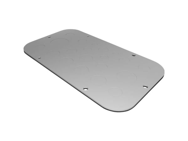 Rittal metallflensplate AX metr. Forpreget størrelse 1 256x149 mm