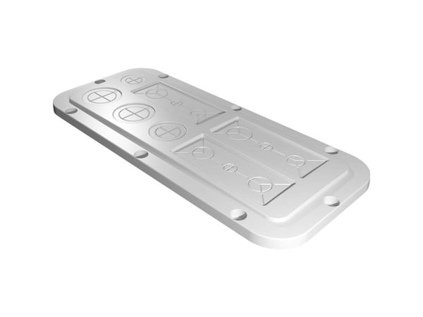 Rittal SZ 2562.200, Rackplate, Lysegrå, Plast, IP66, -40 - 80 °C, 339 mm