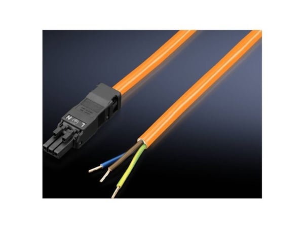 Rittal SZ Led system light connection cable - Strömkabel (hona) - 100-240 V - 3 m - orange (paket om 5)
