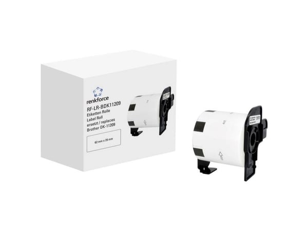 Renkforce RF-6027500, Hvit, Selvklebende skriveretikett, Kontinuerlig etikett, Rull, Papir, Direkte Termisk