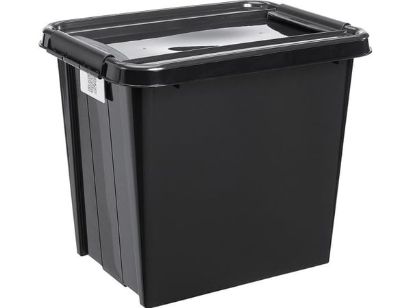 PlastTeam ProBox Recycle avfallsbeholder med lokk 53L sort (PLASTTEAM)