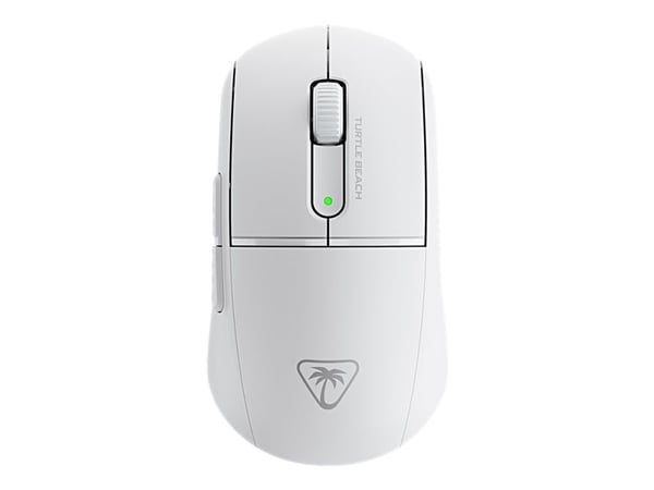 Turtle Beach Burst II Air - Mus - ergonomisk - optisk - 6 knapper - trådløs, kablet - 2.4 GHz, Bluetooth, USB-C - USB trådløs mottaker - hvit