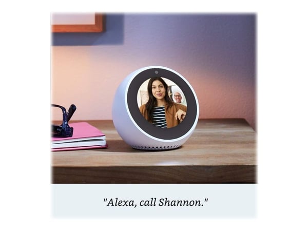 Amazon Echo Spot - Smart display - LCD 2.8" - trådløs - Bluetooth, Wi-Fi - Appstyrt - hvit
