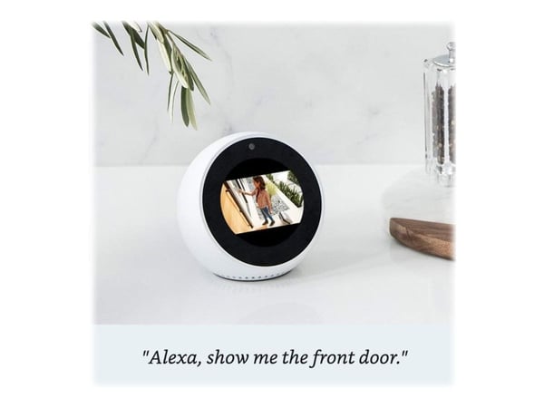 Amazon Echo Spot, Amazon Alexa, Sfärisk, Vit, 7,19 cm (2,83"), 320 x 240 pixlar, MediaTek