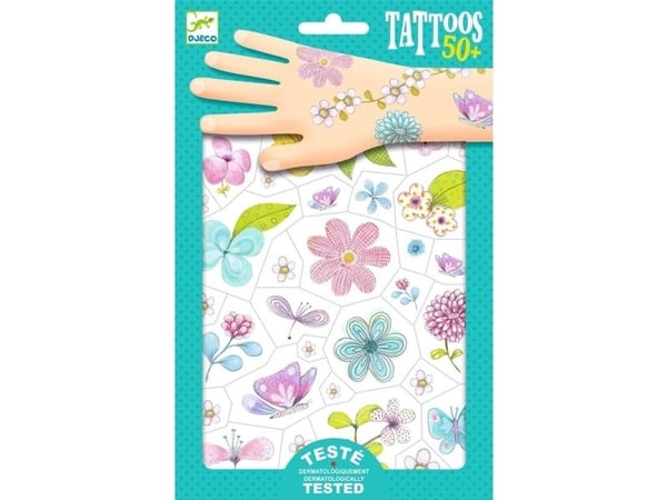 Djeco GLITTER BLOMSTER - tatoveringer for barn DJECO