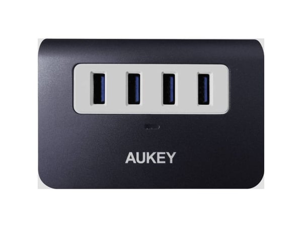 Aukey 4260397844588 USB-hubb 4x USB-A USB 3.2 Gen1 5 GBit/s Grå/vit CB-H5