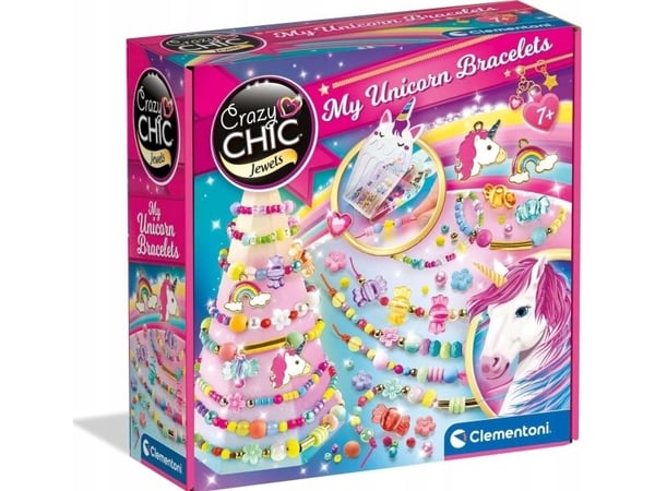 Clementoni Crazy Chic 50882, Smykkesett til å lage armbånd for barn, 7 år