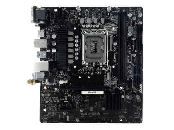 Biostar B760MX2-E - Hovedkort - LGA1700-sokkel - USB 3.2 Gen 1 - HD-lyd (8-kanalers)