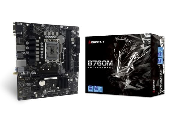 Biostar B760MX2-E - Moderkort - LGA1700-uttag - USB 3.2 Gen 1 - HD-ljud (8 kanaler)