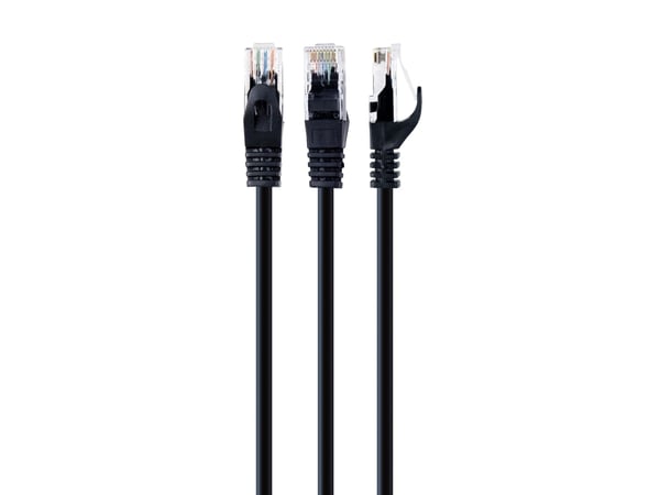 Cablexpert - Liitäntäjohto - RJ-45 (uros) RJ-45 (uros) - 1,5 m - 6,2 mm - UTP - CAT 6 - muotoiltu, mutkaton - musta