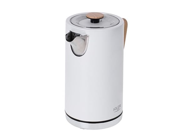 Adler | Vannkoker | AD 1347w | Elektrisk | 2200 W | 1,5 L| Rustfritt stål | 360° rotasjonsbase | Hvit