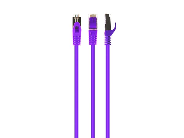 Cablexpert - Koblingskabel - RJ-45 (hann) til RJ-45 (hann) - 6.2 mm - S/FTP - CAT 6a - halogenfri, formstøpt, uten hindringer - purpur