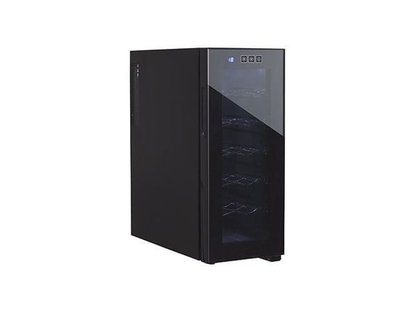 Adler AD 8083, Termoelektrisk Vinkjøler, Frittstående, 12 flasker, 50 W, G, Sort