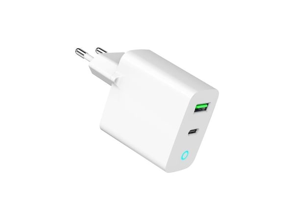 Gembird GEMBIRD lader Rask 2-ports USB-lader 20W LED hvit