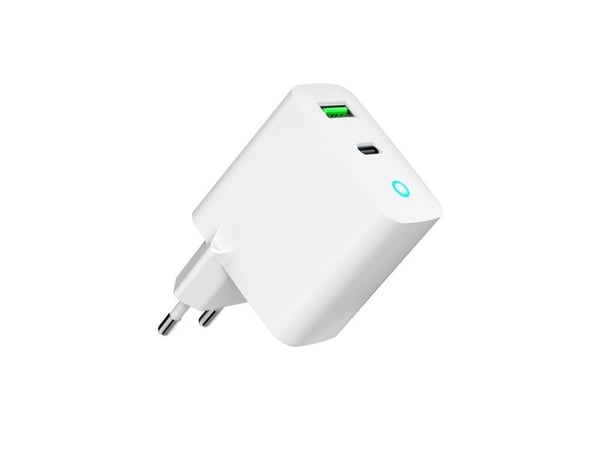Gembird GEMBIRD lader Rask 2-ports USB-lader 20W LED hvit