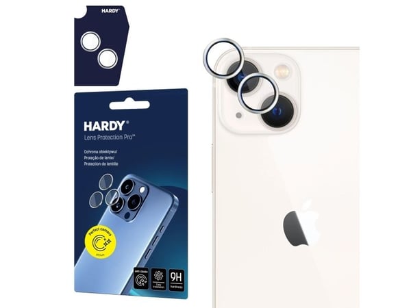 3MK HARDY Lens Protection Pro, iPhone, iPhone 13 Mini, iPhone 13, Ripebestandig, Knusesikker, Sølv, Gjennomsiktig, 1 stykker