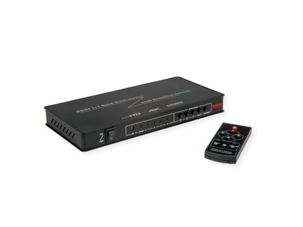 ROLINE 14.01.3596, HDMI, metall, sortering, 225 MHz, 3840 x 2160 piksler, 12 V
