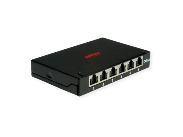 ROLINE 26.11.0299, RJ45, Cat6a, Sort, 0,5U, 125 mm, 22 mm