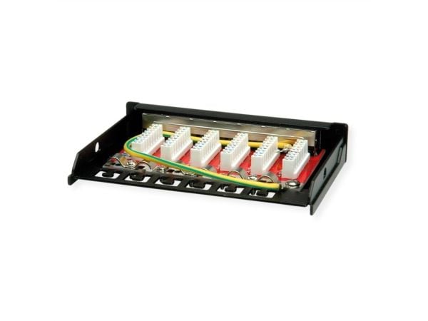 ROLINE 26.11.0299, RJ45, Cat6a, Sort, 0,5U, 125 mm, 22 mm