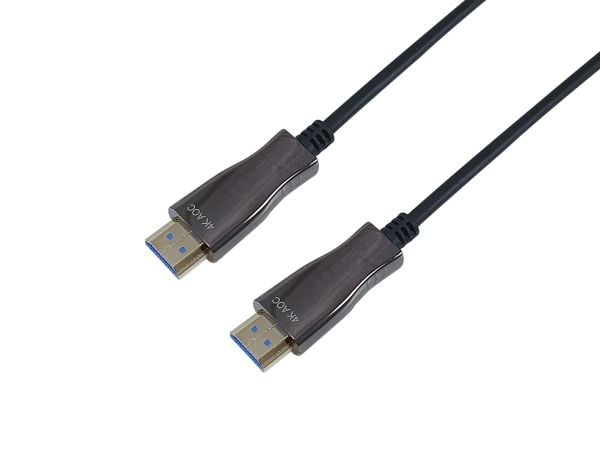 utstyr - Høyhastighets - HDMI-kabel med Ethernet - HDMI hann til HDMI hann - 100 m - 4K-støtte, HAOC-kabel (Hybrid Active Optical Cable)