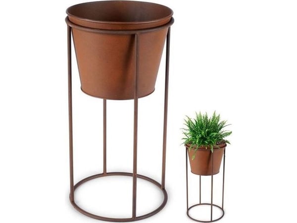 Vilde potteomslutning til blomsterpotte på stativ i metall 44 cm