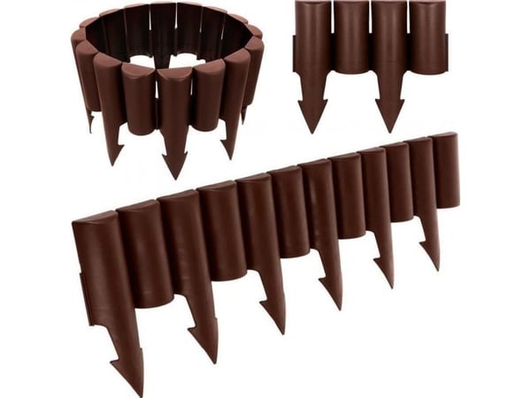 Vilde Garden Palisade, kant, hagegjerde for blomsterbed, plen, 2,5 m, brun Vilde Garden Palisade, kant, hagegjerde for blomsterbed, plen, 2,5 m, brun