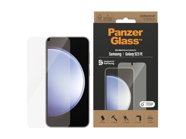 PanzerGlass - Skjermbeskyttelse for mobiltelefon - ultrapasning - blank - for Samsung Galaxy S23 FE