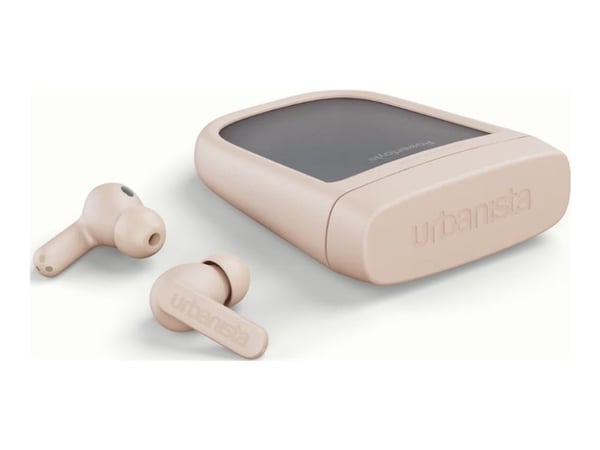 Urbanista Phoenix - True wireless-hodetelefoner med mikrofon - i øret - Bluetooth - aktiv støydemping - ørkenrose
