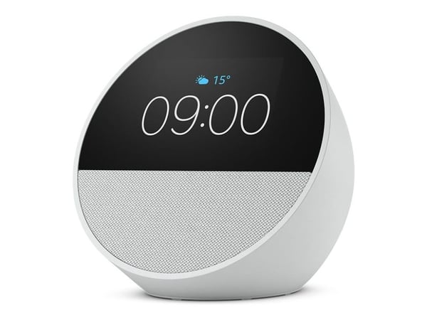 Amazon Echo Spot - Smart display - LCD 2.8" - trådløs - Bluetooth, Wi-Fi - Appstyrt - hvit