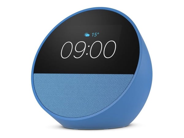 Amazon Echo Spot, Amazon Alexa, Pyöreä, Sininen, 7,19 cm (2.83"), 320 x 240 pikseliä, MediaTek