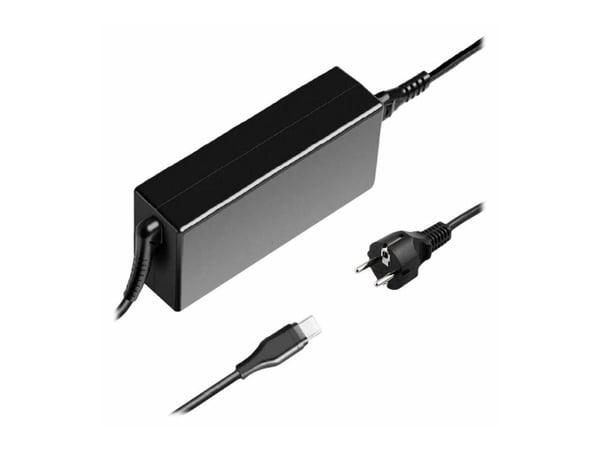 CoreParts - Strømadapter - 5-20V, CE, FCC, ROHS, including EU power cord (C5/C6 Schuko), Dim: 106 x 46 x 29 mm - 65 watt - 3.5 A - PD 3.0 (USB-C) -...