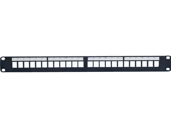 Lanview - Koblingspanel - skjermet - rackmonterbar - CAT 5e/6/6a - STP - RJ-45 X 24 - svart - 1U - 19"